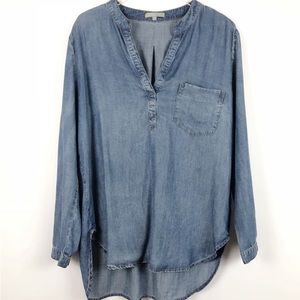 👕 Joan Vass Chambray Denim Tunic XL 💙